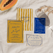 Italienische handgeschriebene Pinstripes Hochzeit