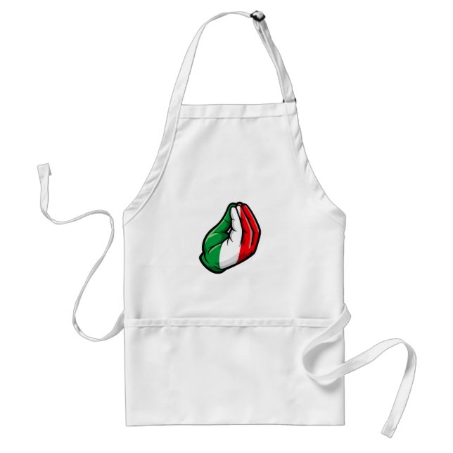 Italienische Handgesten-Schürze Schürze (Vorne)
