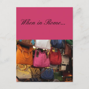 Italienische Handtaschen - Rom, Italien Postkarte