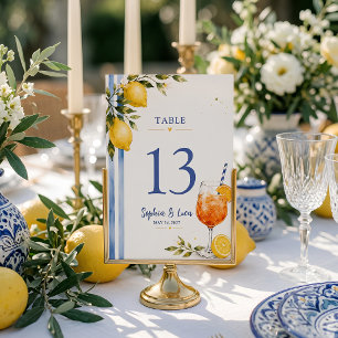 Italienische Hochzeit an der Amalfi-Küste mit Zitr Tischnummer