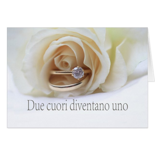 Italienische Hochzeit Glückwünsche (Vorderseite (Horizontal))