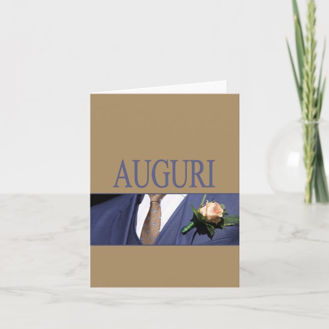 Italienische Hochzeit Glückwünsche Karte (Vorderseite)