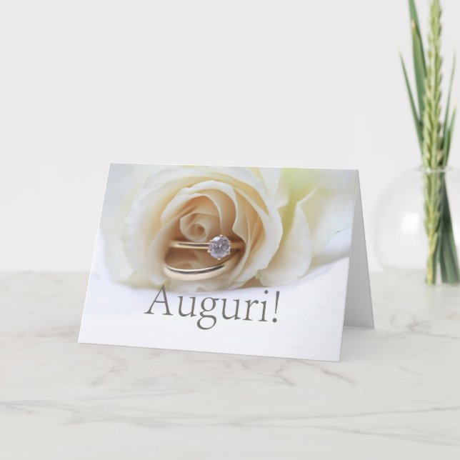 Italienische Hochzeit Glückwünsche Karte (Vorderseite)