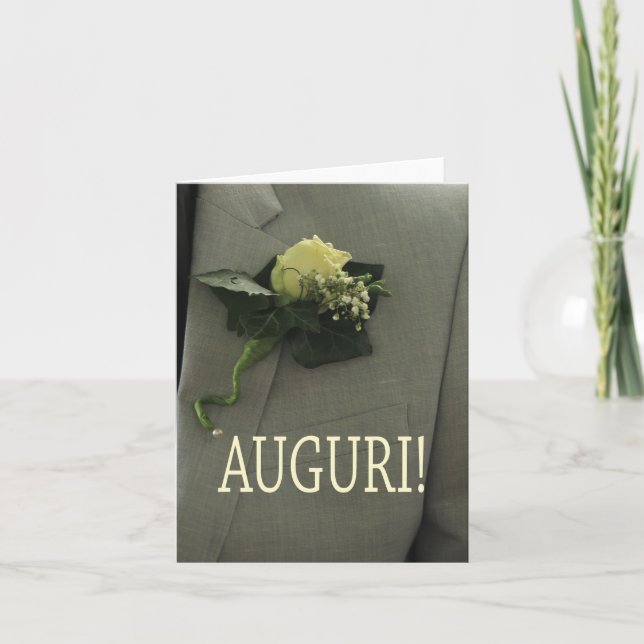 Italienische Hochzeit Glückwünsche Karte (Vorderseite)