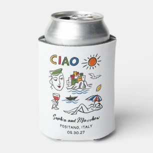Italienische Hochzeit Handgezeichnet Amalfi-Küste  Dosenkühler