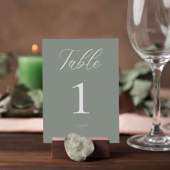 Italienische Hochzeit im Grünen Wasserfarbenmagazi Tischnummer (Von Creator hochgeladen)