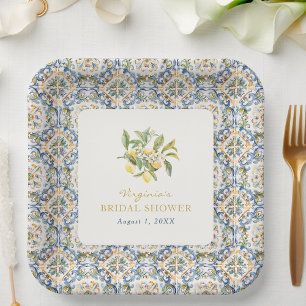 Italienische Hochzeitsdusche Papierplatte Pappteller