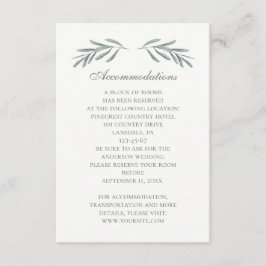Italienische Hochzeitsunterkünfte. Einfache Detail Begleitkarte
