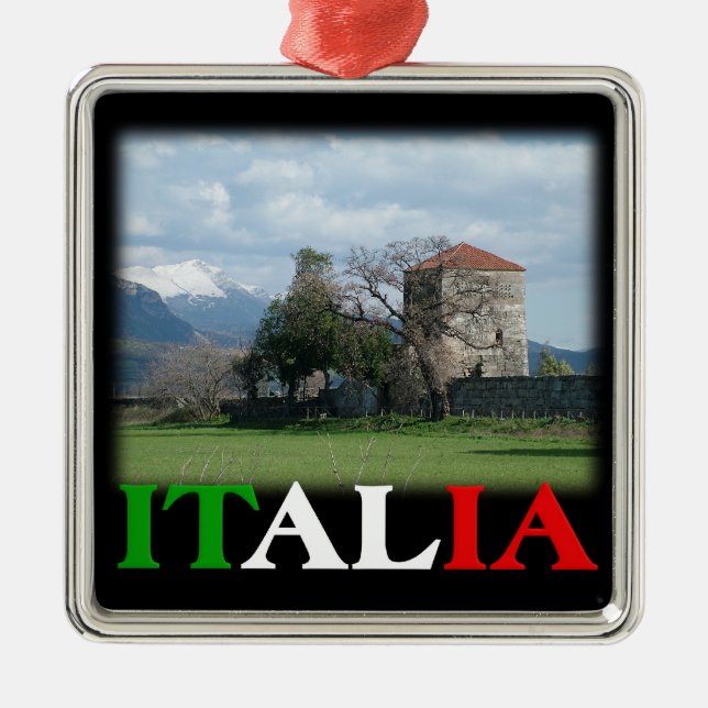 italienische/italienische Verzierung Silbernes Ornament (Vorne)