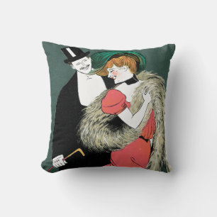 Italienische Jugendstil-Mode-Werbung Kissen