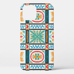 Italienische Kachel. Stickerei mit Blume und Case-Mate iPhone Hülle