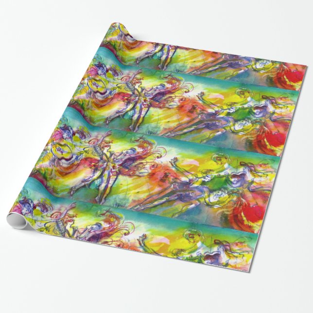 ITALIENISCHE KARNIVAL / Venezianische Masquerade,  Geschenkpapier (Ungerollt)