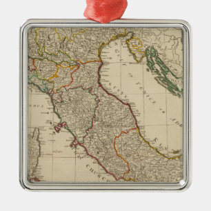 Italienische Karte Atlas Silbernes Ornament