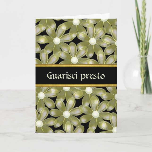 Italienische Karte Get Well bald Quarisci Presto B (Vorderseite)