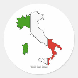 Italienische Karte Runder Aufkleber