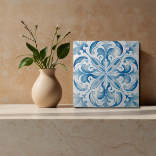 Italienische Keramik Tile Blue White Fliese