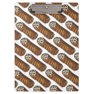 Italienische Konditorei Cannoli Klemmbrett