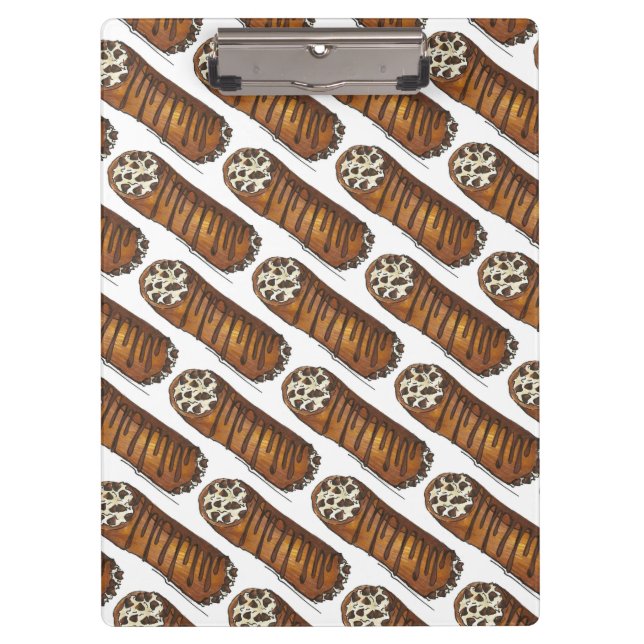 Italienische Konditorei Cannoli Klemmbrett (Vorderseite)