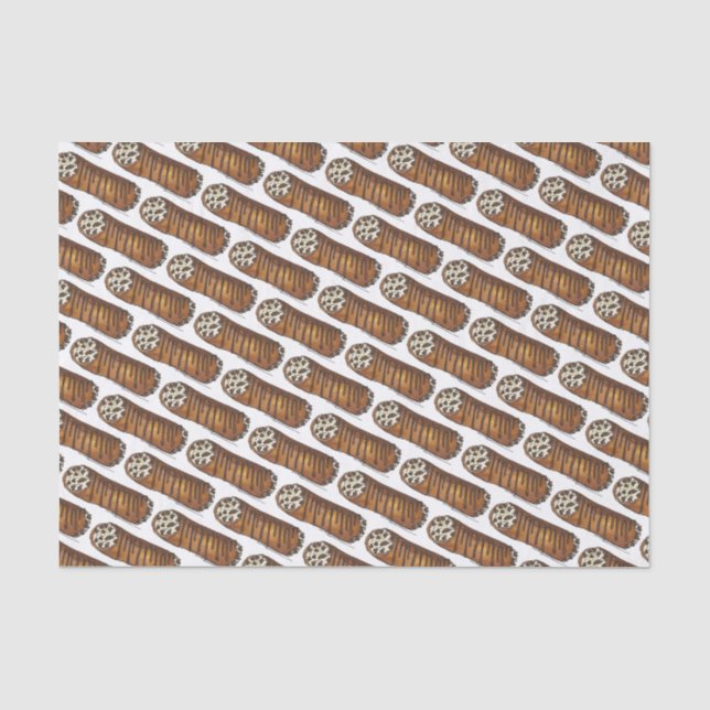 Italienische Konditorei Cannoli Seidenpapier (Vorderseite)