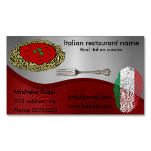 Italienische Küche Magnetische Visitenkarte