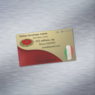 Italienische Küche Magnetische Visitenkarte