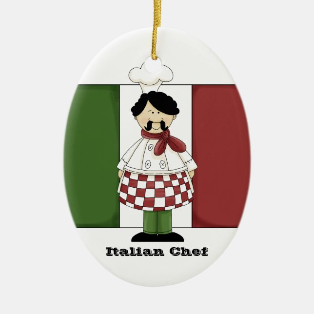 Italienische Küchen-Verzierung des Kochs-#2 Keramik Ornament (Vorne)