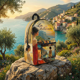 Italienische Kunst Romantisch Weiblich Bedruckter Rucksack