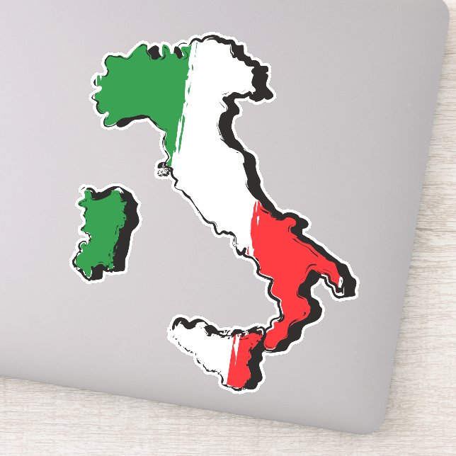 Italienische Landesflagge Aufkleber (Detail)