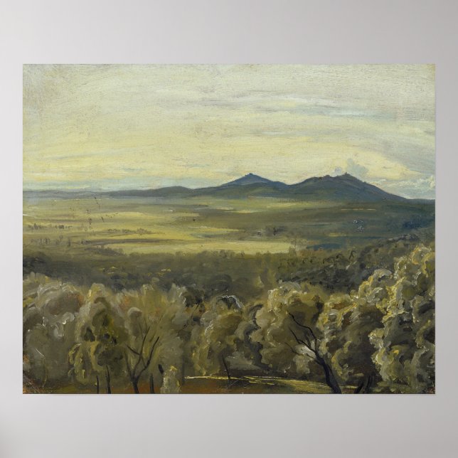 Italienische Landschaft, 1833 Poster (Vorne)