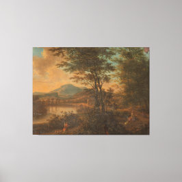 Italienische Landschaft in Sunset, Willem de Heusc Leinwanddruck