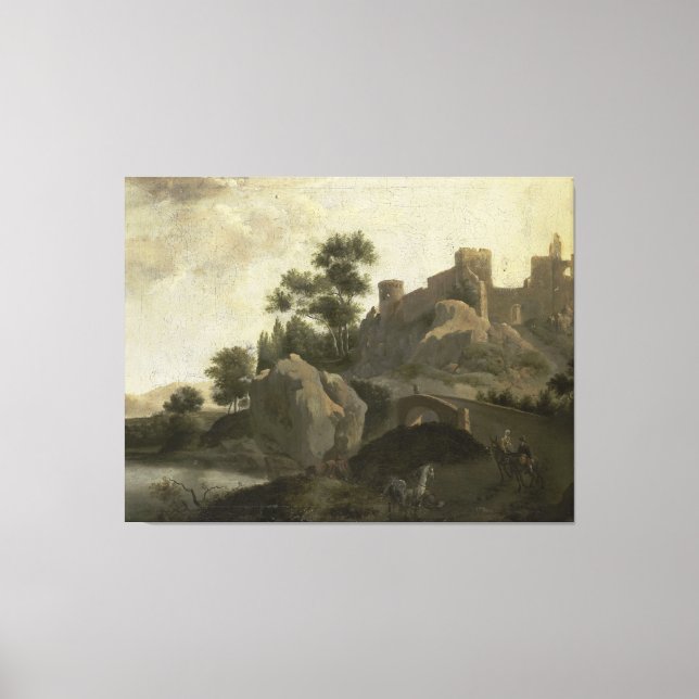 Italienische Landschaft, J.G. Schieblius, 1680 - 1 Leinwanddruck (Vorderseite)