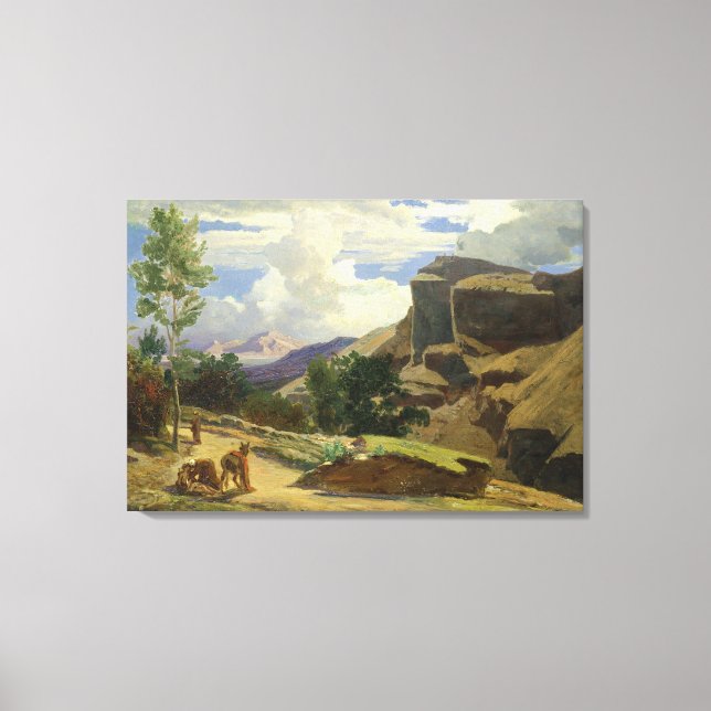 Italienische Landschaft Leinwanddruck (Vorderseite)
