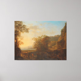Italienische Landschaft mit Blick auf den Hafen, J Leinwanddruck