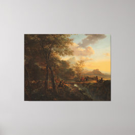 Italienische Landschaft mit einem Zeichner, Jan Be Leinwanddruck