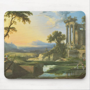 Italienische Landschaft mit Ruinen Mousepad
