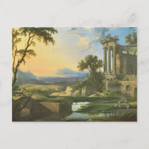Italienische Landschaft mit Ruinen Postkarte