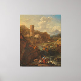 Italienische Landschaft, Nicolaes Pietersz. Berche Leinwanddruck