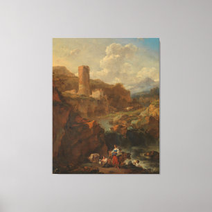 Italienische Landschaft, Nicolaes Pietersz. Berche Leinwanddruck