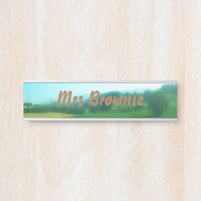 Italienische Landschaft Personalisiert Türschild (Vorderseite )