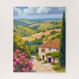 Italienische Landschaft   Weinberg Aquarell Reise