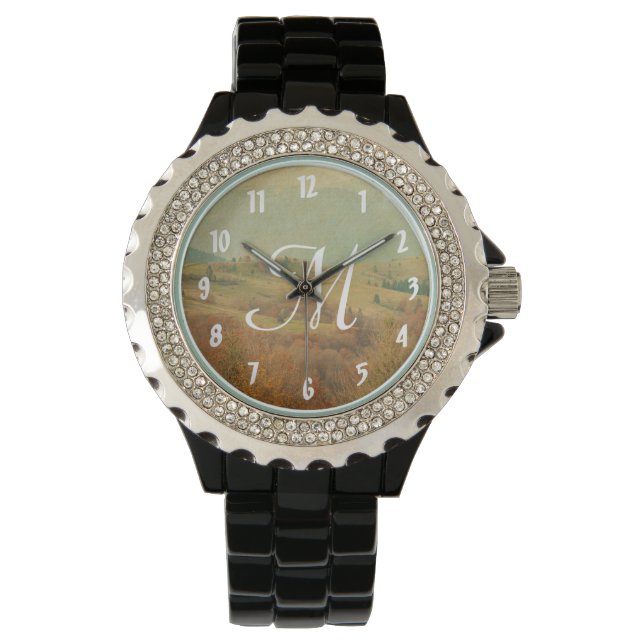 Italienische Landseite Rolling Green Hills Watch Armbanduhr (Vorderseite)