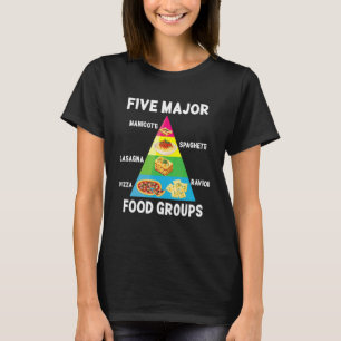 Italienische Lebensmittel Spaghetti Pizza Ravioli  T-Shirt