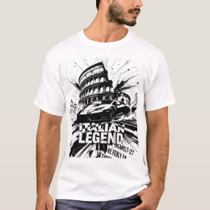 Italienische Legend Colosseum und Super Car T-Shirt