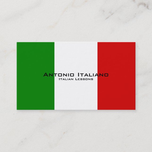 Italienische Lektionen/italienischer Lehrer Visitenkarte (Vorderseite)
