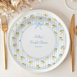 Italienische Lemon Blue Bow Paper Teller