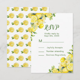 Italienische Lemon Greenerity Frame Wedding RSVP Karte