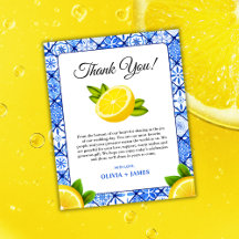 Italienische Lemon-Hochzeit im Mittelmeer Danke-Ka