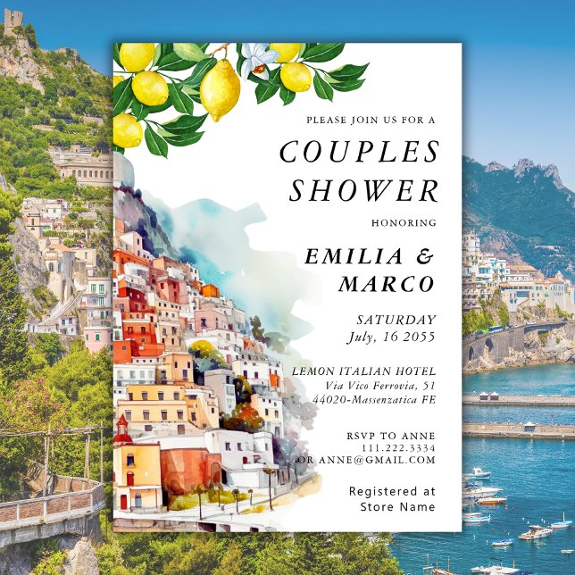 Italienische Lemon Summer Couples Dusche Einladung (Von Creator hochgeladen)