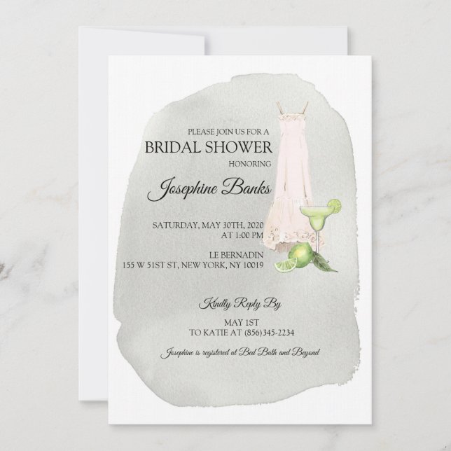 Italienische Limes Bridal Dusche Einladung (Vorderseite)