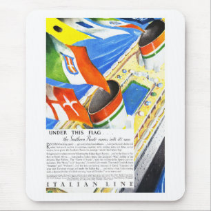 Italienische Linie ~ unter dieser Flagge Mousepad